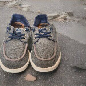 Quicksilver Slip-On Loafer Boat Shoes Grey / Blue Men's Size 9